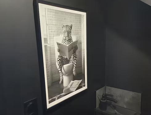 Salle de bain gîte jungle noire