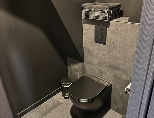 Salle de bain gîte jungle noire