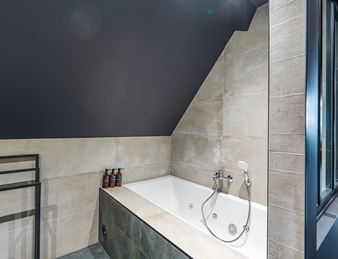 Salle de bain gîte jungle noire